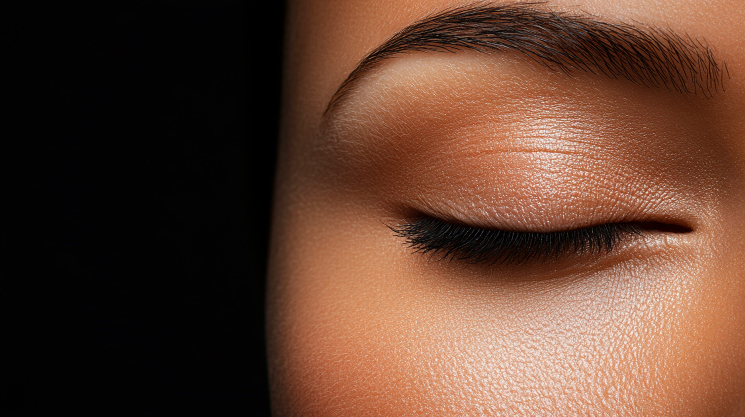 vecteezy a woman s eye with a black background 52400794