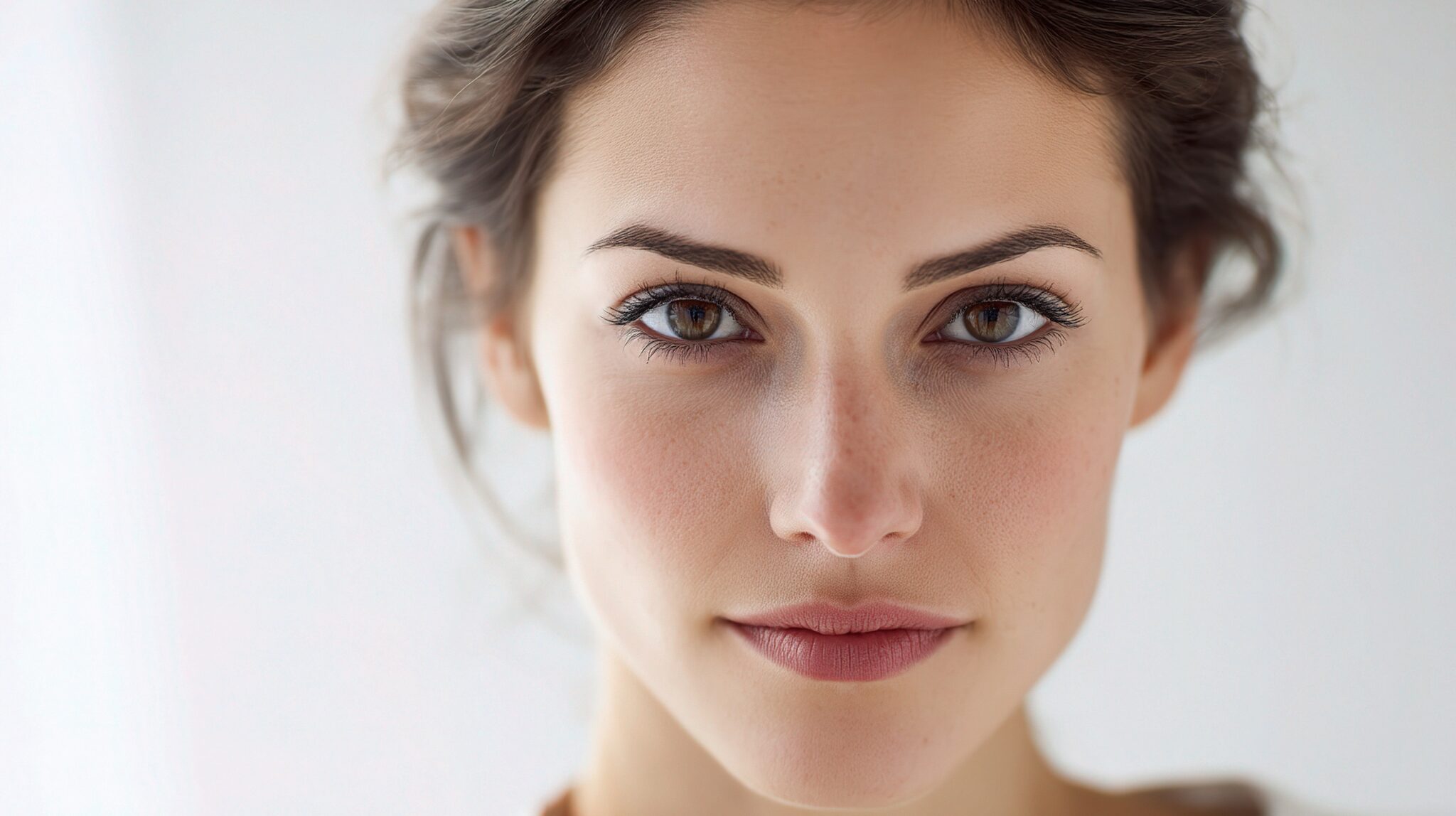 woman with neutral expression looking directly at camera